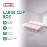 Sterilite 6-Pack Clip Box, Clear Storage for Crafts, Supplies and Office Items, Large