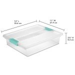 Sterilite 6-Pack Clip Box, Clear Storage for Crafts, Supplies and Office Items, Large
