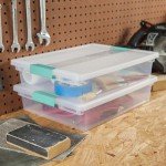 Sterilite 6-Pack Clip Box, Clear Storage for Crafts, Supplies and Office Items, Large