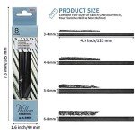MyLifeUNIT Willow Charcoal Sticks, 4 Pack Vine Charcoal Pencils for Artists Drawing (48 PCS)