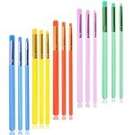 Yoseng Detailed Ink Blending Brushes for Card Making(15 pcs),Dry Brush Miniature Painting,Art Blending Tool for Ink Blending,Use with Intricate Stencils,Deal with Small Details(5 Colors)