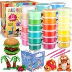 CiaraQ Air Dry Clay Kit - 36 Colors Modeling Foam Clay with Sculpting Tools, Soft & Ultra Light and Easy to use, a Fun Gift for Kids.