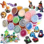 CiaraQ Air Dry Clay Kit - 36 Colors Modeling Foam Clay with Sculpting Tools, Soft & Ultra Light and Easy to use, a Fun Gift for Kids.
