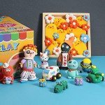 CiaraQ Air Dry Clay Kit - 36 Colors Modeling Foam Clay with Sculpting Tools, Soft & Ultra Light and Easy to use, a Fun Gift for Kids.