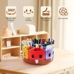 GAMENOTE Rotating Art Supplies Organizer - Lazy Susan Office School Supply for Kids Desk Organization and Storage Homeschool Craft Caddy Classroom (Large)