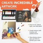 Castle Art Supplies 24 x 12ml Oil Paint Set | Great Value Set for Adult Artists, Beginners and Advanced | Vibrant Variety of Smooth-to-use Colors | In Impressive Presentation Box With Tutorial (New)