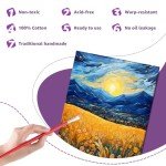 PUOPOSTY 32-Pack Canvas Boards for Painting – 4 Each of 11x14, 8x10, 5x7, 6x8, 6x6, 4x4, and 8 of 4x6 – 100% Cotton Primed Art Supplies for Kids & Adults – Ideal for Acrylic & Oil