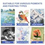 FUMILE Stretched Canvas for Painting Multi 5 Pack Square Canvas 4x4,6x6,8x8,10x10,12x12(1 of Each), Cotton Primed Acid Free Blank Canvases for Oil Paint, Acrylic Paint, Gouache and Tempera.