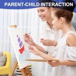 FUMILE Stretched Canvas for Painting Multi 5 Pack Square Canvas 4x4,6x6,8x8,10x10,12x12(1 of Each), Cotton Primed Acid Free Blank Canvases for Oil Paint, Acrylic Paint, Gouache and Tempera.