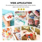 Magicfly Bulk Acrylic Paint 280ml, 14 Rich Pigment Colors 9.47oz Bottle Set, Painting Supplies Craft Paints for Artists or Beginners on Canvas Wood Clay Fabric Ceramic