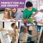 PUOPOSTY 32-Pack Canvas Boards for Painting – 4 Each of 11x14, 8x10, 5x7, 6x8, 6x6, 4x4, and 8 of 4x6 – 100% Cotton Primed Art Supplies for Kids & Adults – Ideal for Acrylic & Oil