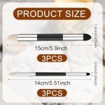 6pcs Artist Blending Sponge Pen, 2 Sizes Double-Headed Pastel Blending Stump Pencil Sketch Brush Rubbing Lucy Drawing Art Foam Blender Stick Blender Tool for School Students Beginners Supplies