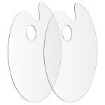 Tamaki Acrylic Paint Palette Paint Pallet Clear Paint Tray Palette, Easy Clean Non-Stick Artist Pallet for Oil Watercolor Craft DIY Art Painting Palette, 2 PCS