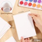 120 Sheets Watercolor Paper Bulk, 140 lb/300 GSM Cold Press Paper White Water Color Paper Cotton Paper for Kids Child Students Adults Artists Drawing Wedding Gift Cards(5 x 7 Inch)
