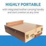 Falling in Art Wooden Tabletop Easel, Solid Wood Sketchbox Desktop Easel for Painting, Portable Art Drawing Easel for Beginners and Professionals