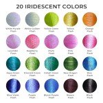 ARTME Iridescent Acrylic Paint Set, 20 Chameleon Colors in 2 oz/60ml Bottles, Color-shifting Acrylic Paint Perfect for Artists, Beginners on Canvas, Rocks, Wood, Fabric, Ceramic
