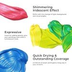 ARTME Iridescent Acrylic Paint Set, 20 Chameleon Colors in 2 oz/60ml Bottles, Color-shifting Acrylic Paint Perfect for Artists, Beginners on Canvas, Rocks, Wood, Fabric, Ceramic