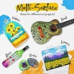 Chalkola 40 Acrylic Paint Set for Adults & Kids with 24 Acrylic Paints kit (22ml), 10 Painting Brushes, 5 Canvas for Painting (8x10) & 1 Palette