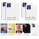 ESRICH 141PCS Deluxe Artist Painting Set, Painting Supplies with 84 Paint(Oil, Watercolor，Acrylic Paint) Metal and Wooden Easels, Canvas, Paper Pads, Paintbrushes etc. for Adults, Kids, Artists