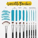 Chalkola 40 Acrylic Paint Set for Adults & Kids with 24 Acrylic Paints kit (22ml), 10 Painting Brushes, 5 Canvas for Painting (8x10) & 1 Palette