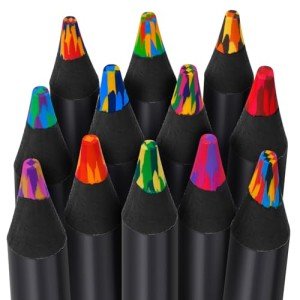 Easter Basket Stuffers for Teens, Easter Basket Essentials 12 Colors Rainbow Pencils, Adults Birthday Party Art Supplies, Christmas Gifts for Boys Girls, Stocking Stuffers for Kids,Pre-sharpened