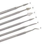 PHYHOO Wax Carvers Set Double Ended Dental Wax Modeling Sculpting Tools Dental Picks Polymer Pottery Clay Carving Tool Stainless Steel 12 Pieces