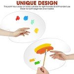 Large Acrylic Paint Palette 2pcs 15.7 x 11.8 Inches, Clear Oval-Shaped Non-Stick Acrylic Oil Paint Mixing Tray, Comfortable to Hold & Easy to Clean, for DIY Art Painting Plate (Big Size)