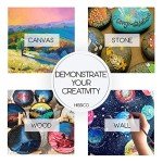 HissiCo 118PCS Acrylic Paint Set of 99 Colors 2fl oz 60ml Bottles with 12 Brushes 6 Paint Knives and Palette,Non Toxic Rich Pigment for Kids Adults Artists Canvas Crafts Wood Painting