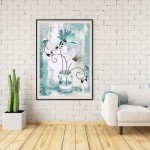 WUDWL Paint by Numbers Kit for Adults Framed Canvas, 3 Pack with Wooden Easel,Paint by Numbers for Kids Ages 8-12, Tulips DIY Acrylic Landscape Oil Painting Arts Crafts, 9.45x11.8inch