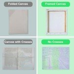 WUDWL Paint by Numbers Kit for Adults Framed Canvas, 3 Pack with Wooden Easel,Paint by Numbers for Kids Ages 8-12, Tulips DIY Acrylic Landscape Oil Painting Arts Crafts, 9.45x11.8inch