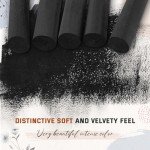 Gueevin 5 Pcs Jumbo Willow Charcoal Sticks 0.79-0.94 Inch Large Soft Willow Charcoal Chunky Drawing for Sketching Artist Supplies, Black