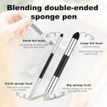 6pcs Artist Blending Sponge Pen, Pastel Tool 2 Sizes Double-Headed Blending Stumps for Drawing Detail Blending Sponge Pencil Sketch Pen Brush Rubbing Sponge for School Students Beginners Artists