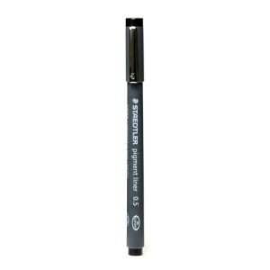 Staedtler Pigment Liner 0.5 mm Black [Pack of 5 ]