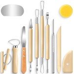 Jetmore 12 Pack Clay Tools Kit, Pottery Tools & Sculpting Tools, Polymer Modeling Clay Cutters Sculpture Set for Carving, Ceramics, Molding, DIY