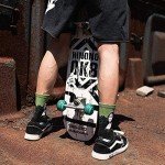 Famous Painting Art Printed Mens Dress Socks - HSELL Crazy Patterned Fun Crew Cotton Socks 6 Pack (C2), One Size