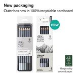 Winsor & Newton Studio Collection, 6 Count, Charcoal Pencils