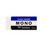 Tombow 57324 MONO Eraser, White, Medium, 3-Pack. Cleanly Removes Marks Without Damaging Paper