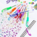 TANMIT Gel Pens, 36 Colors Gel Pens Set for Adult Coloring Books, Colored Gel Marker with 40% More Ink, Great for Adult Doodling Scrapbooking Drawing