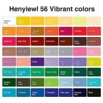 Gouache Paint Set, 56 Colors x 30ml Unique Jelly Cup Design in a Carrying Case, Gouache Paint Perfect for Artists, Students, and Beginners