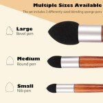 6pcs Blending Stump Artist Blending Sponge Pen, Washable & Reusable Sketch Rubbing Sponge Brush Sketch Tool for Artists, Student, Ideal for Highlighting, Shadowing, Detailing, and Correcting Drawings