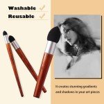 6pcs Blending Stump Artist Blending Sponge Pen, Washable & Reusable Sketch Rubbing Sponge Brush Sketch Tool for Artists, Student, Ideal for Highlighting, Shadowing, Detailing, and Correcting Drawings