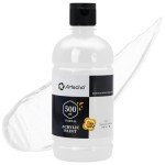 Artecho White Acrylic Paint Large Bottle 500ml / 17oz, White Craft Paint for Art Supplies, White Paint for Canvas, Rocks, Wood, Fabric, Ceramic, Non Toxic Paint