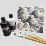 Artecho White Acrylic Paint Large Bottle 500ml / 17oz, White Craft Paint for Art Supplies, White Paint for Canvas, Rocks, Wood, Fabric, Ceramic, Non Toxic Paint