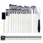Transon Art Paint Brush Kit 16 Paint Brushes with Foam Brush Sponge Spatula and Brush Case for Oil, Acrylic, Watercolor, Gouache, Painting White