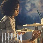 Honoson 7 Pieces Painting Knife Set Spatula Palette Knife Stainless Steel Drawing Scraper Oil Painting Accessories with Wood Handle for Art Acrylic Draw Color Mixing Supplies(Redwood Color)