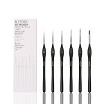 6Pcs Micro Paint Brushes Set with Triangular Handles - for Acrylics, Oils, Watercolors & Paint by Number, Citadel, Figurine, 40k，Mandala Painting(Black)