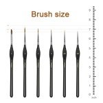6Pcs Micro Paint Brushes Set with Triangular Handles - for Acrylics, Oils, Watercolors & Paint by Number, Citadel, Figurine, 40k，Mandala Painting(Black)