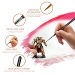 6Pcs Micro Paint Brushes Set with Triangular Handles - for Acrylics, Oils, Watercolors & Paint by Number, Citadel, Figurine, 40k，Mandala Painting(Black)