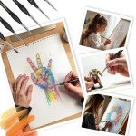6Pcs Micro Paint Brushes Set with Triangular Handles - for Acrylics, Oils, Watercolors & Paint by Number, Citadel, Figurine, 40k，Mandala Painting(Black)