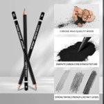GETHPEN Professional Drawing Sketching Pencil Set - 14 Pieces Graphite Pencils(14B - 4H), Ideal for Drawing Art, Sketching, Shading, Artist Pencils for Beginners & Pro Artists